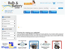 Tablet Screenshot of bulbandbattery.com